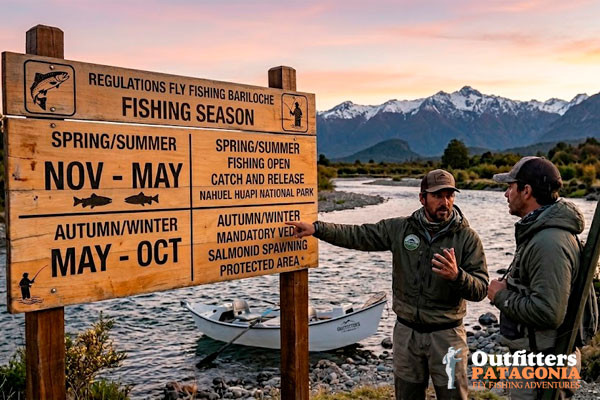 When the Season Starts and Ends in the Limay and Manso Rivers
